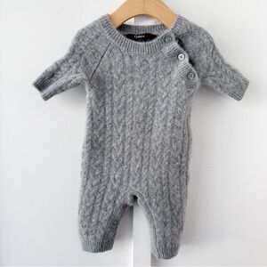 QUINCE grey cashmere baby romper
